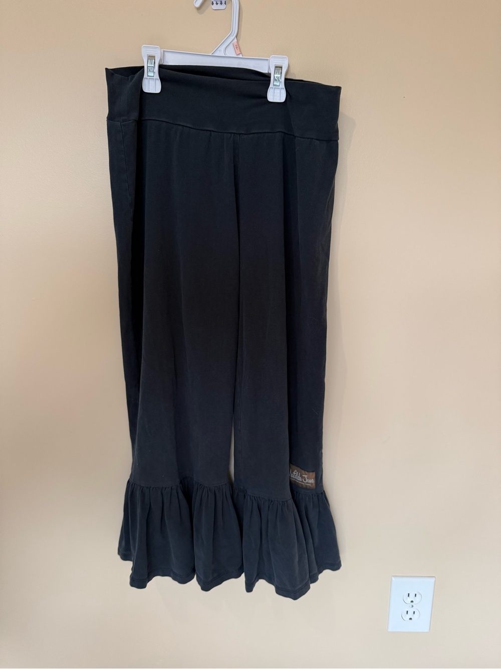 Matilda Jane Black Ruffle-Hem Capris